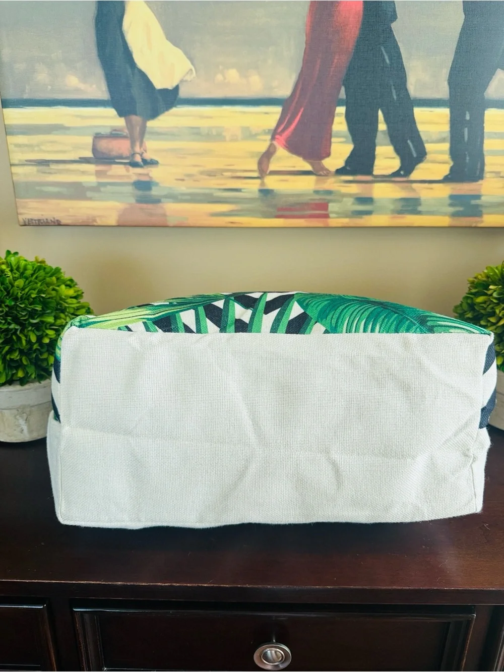 SPACIOUS 🌴💚TROPICAL💚🌴 ROPE HANDLE EXTRA LARGE BEACH TOTE BAG 🌟NEW🌟
